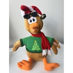 Animated 12" Crazy Singing Chicken Dances Music Plush Christmas Thanksgiving